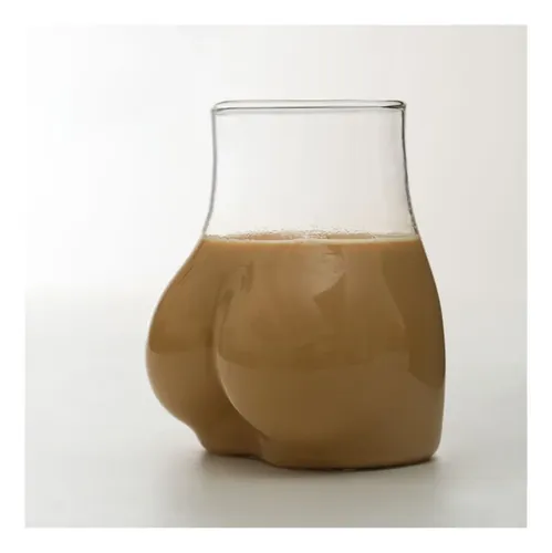 Copo Vidro Divertido Bumbum Bundinha 400ml