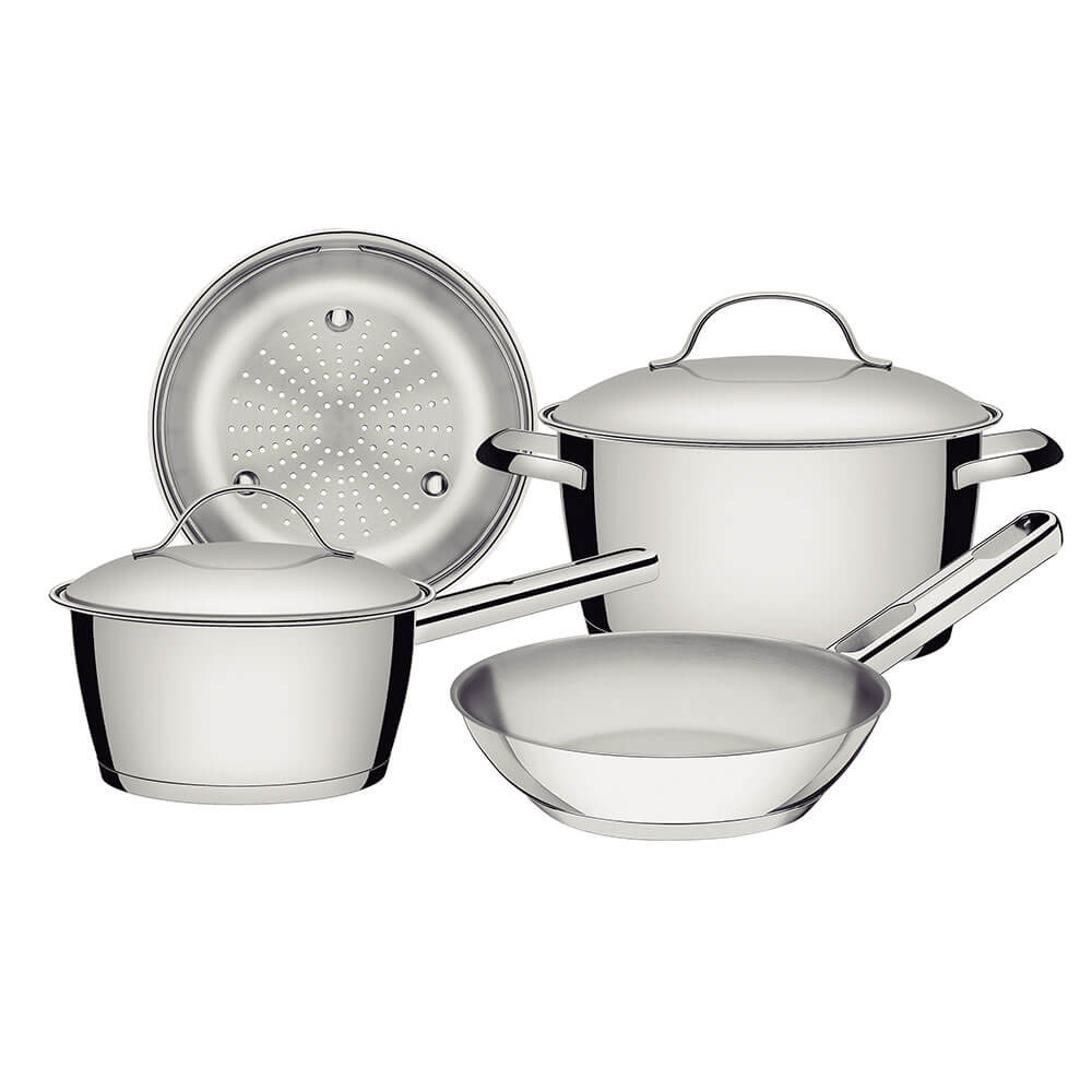 Jogo De Panelas Com 4 Peças Aço Inox Allegra Tramontina