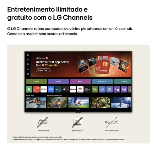 Smart Tv Pro Lg 43'' 4k Ultra Hd Ai 43un85c