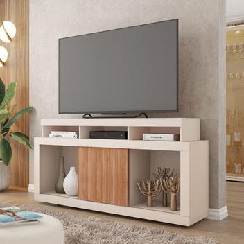 Bancada Rack Para Tv Até 55 Polegadas Marrom Frost Caemmun