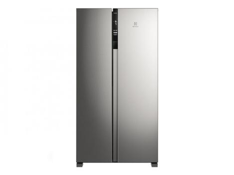 GeladeiraRefrigerador Electrolux Frost Free Side by Side Inox Look 435L Efficient IS4S