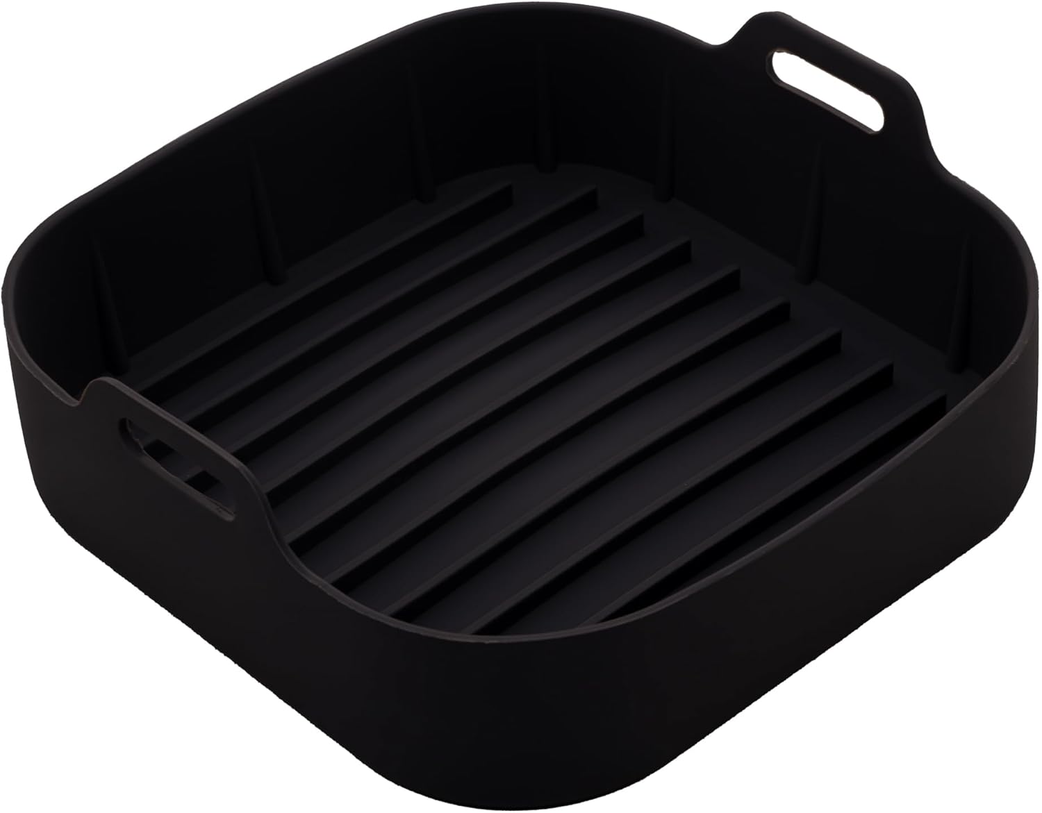 Lyor - Forma Quadrada De Silicone Para Air Fryer Preta 16cm X 5,5cm
