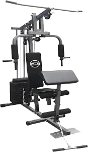 Estação Musculação 80Kg Multifuncional WCT Fitness Voador Barra Pulley Banco Scott Cadeira Extensora Academia Reside
