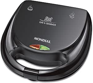 MONDIAL Sanduicheira Fast Grill & Sandwich, Preto, 750W, 110V - S-12