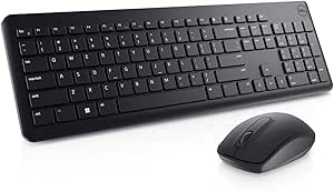 Combo Teclado E Mouse Sem Fio Dell KM3322W 1858, Receptor USB 2,4 GHz