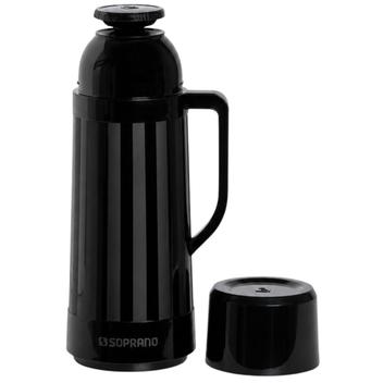 [APP] Garrafa Térmica Topázio 1 Litro Preto Soprano